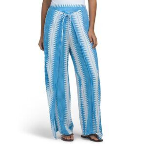 SENSEA Bright Blue Wrap Front Cover-up Pants
